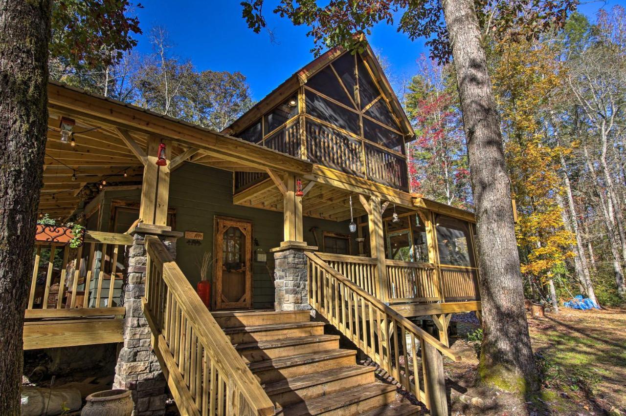 5-Acre North Georgia Mountain Retreat With Creek! Villa Sautee Nacoochee Bagian luar foto